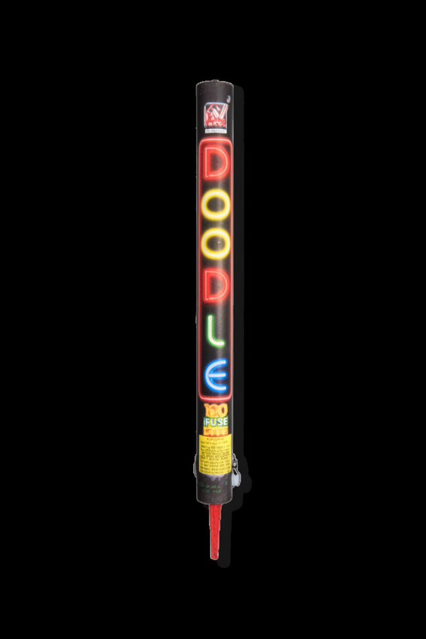 Doodle Neon Candle